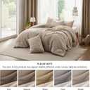 Bedsure Comforter Set Queen Size - Cotton Fabric with Microfiber Inner Fill, Taupe PureWoven Soft Bed Set for All Seasons, 3 Pieces, 1 Comforter (90" x 90") and 2 Pillow Cases (20" x 26")