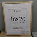 upsimples 16x20 Frames, Natural Solid Wooden Picture Frames, Display 11x14 with Mat or 16 x 20 Without, Vertical or Horizontal Wall Hanging, 1 Pack, Natural