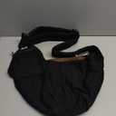 SlowTon Dog Carrier Sling - Thick Padded Shoulder Strap Adjustable Dog Carriers for Small Dogs, Puppy Carrier Purse for Pet Cat with Front Zipper Pocket Safety Belt Machine Washable (BN, S)