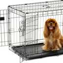 Carlson Secure and Compact Double Door Metal Dog Crate, Medium with Divider Panel (30.0"L x 19.0"W x 22.0"H)