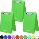Think2Master [3 Pack] Green Plastic Storage Clipboard. | 25% Heavier & Sturdier| Heavy Duty and Won’t Flex Like Other Brands (Compare The Weight). Storage Compartment Holds 150 Letter Sized Paper.