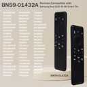 BN59-01432A TM2360E Solar Voice Remote Compatible with Samsung Neo QLED 8K HDR Smart TVs, Fit for Frame Crystal UHD Smart TV, with Bluetooth Rechargeable Solar Cell, 2023 Model Black, BN59-01432D