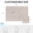 Large Cork Bulletin Board for Wall 36"x24", 6 Pack Felt Slat Wall Panel Tiles with 50 Pushpins, 30 Safe Removable Adhesive Tabs, Decorative Pin Board Tack Board for Office Home School (Beige, 36"x24")