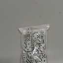 50 Pack 16MM White Dice - Six Sided Standard Opaque White Dice with Black Pips Dots for Board Games