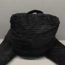 ABROLOY Reading Pillow for Sitting in Bed Adult, Bed Reading Pillow with Shredded Memory Foam, Pillow with Standard Plush Microfiber Cover, Back Pillow for Sitting with Arms and Pockets, Large, Black