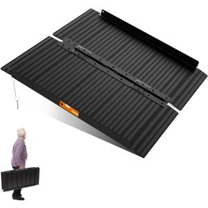 Portable Wheelchair Ramp 3ft, Non-Skid Aluminum Ramps for Wheelchairs for Home Steps, 800 LBS Capacity Handicap Ramp for Doorway, Homes, Threshold, Entry, Stairs 36" Lx 29.2" Wx2H