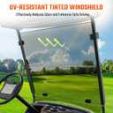 CLUBRALLY Golf Cart Windshield,Compatible with 2007-2016 Yamaha G29/Drive Gas & Electric Models,Includes Duty Hinges,Anti-UV & Impact Resistant,Windshield Replacement with Mounting Hardware