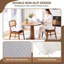 BETU White Chair Cushions for Dining Chairs Set of 2,3.5" Thick Kitchen Table Chair Pads with Ties,Non Slip Backing and Covers, Seat Cushion for Dining Room,Bar,Patio Chairs,15.5"X15.5"X3.5",White