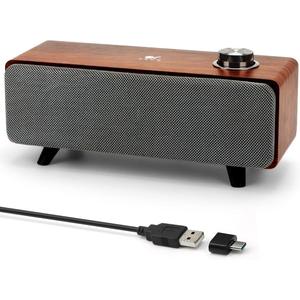OR O R O W Computer Speakers,10W PC Speakers with Bluetooth,Stereo Sound & Enhanced Bass,USB Laptop Speakers,Sound Bar for PC, Phone and Mac(S207) (Brown)
