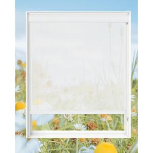 Custom Size Light Filtering Roller Shades (White) Room Darkening Roller Blinds Solar Shades Transparent UV Protection Sheer Window Shades for Home Kitchen Office Cord/Cordless/Motorized (White)