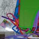 Ireer 12 Set Kids Paint Party Set 8 x 10 Sip and Paint Kit Include 12 Printed Pre Drawn Canvas Panel, Wooden Easels, Palettes, Pots, Apron 36 Brushes for Adult Student DIY Art Party(Princess)