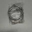 4 Inch V Band Clamp 304 Stainless Steel, for Turbo Exhaust Downpipe, Racing Ford Pickup Truck Exchange Exhaust Systems(2 Pack)