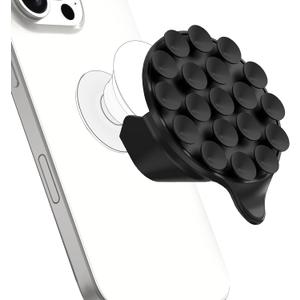 ivoler MagSuction Suction Phone Mount for Pop Socket, Universal Holder Stand for Phone Grips, Powerful Suction Cup, Fits The Smartphones with Pop Grip, Black