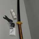 RENGENG Light Up Sword, 40 Inches Rechargeable Plastic Replica with Belt & Stand, Sword with Original Texture (Kaigaku)