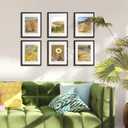 Ppsimples 11x14 Picture Frame Set of 5, Display Pictures 8x10 with Mat or 11x14 Without Mat, Wall Gallery Photo Frames, Black