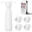 BETTFOR Wine Saver Pump with 4 Vacuum Wine Stoppers, Wine Bottle Stoppers with Food Grade Silicone Leak proof Keep Fresh Suitable for All Standard Wine Bottles