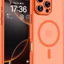 TOCOL Magnetic for iPhone 16 Pro Case, Upgraded Full Camera Protection, Compatible with Magsafe, Drop Protection, Translucent Matte Back for iPhone 16 Pro 6.3 inch (Orange)