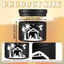 Willinglong 10 Pack Jesus Advent Candle Tins 4 oz Nativity Theme Empty Candle Jars with Lids Black for Making Candles DIY Christmas Catholic Christian Church Gift, Exquisitely Packaged