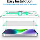 Power Theory Designed for iPhone 14 Plus Screen Protector with Camera Lens Protectors and Easy Install Kit [Premium Tempered Glass]
