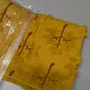 Decorative Farmhouse Fall Throw Pillow Covers 18x18 Set of 2, Mustard Maple Leaf Plush Embroidered Pillow Cases for Couch, Soft Fluffy Faux Fur Cushion Covers for Harvest Autumn Home Dcor (Mustard Yellow Stem)