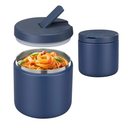 19oz Insulated Vacuum Food Jar with Buckle Lid Wide Mouth Soup Thermo for Hot Food Kids Leakproof Stainless Steel Lunch Container- Blue-1Pack