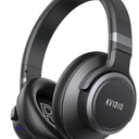 KVIDIO Active Noise Cancelling Headphones, 70 Hours Playtime Bluetooth Headphones Wireless with Microphone, Transparency Mode, Deep Bass and Hi-Fi Stereo Sound Over Ear for Travel Office