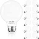 12 Pack Bathroom G25 Vanity Light Bulb, Cotanic 5000K Daylight LED Globe Light Bulbs, E26 Standard Base, 5W(60 Watt Equivalent Incandescent Replacement), 500LM, Non-Dimmable
