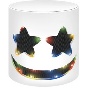 Halloween LED DJ Mask, Music Festival Halloween Party Christmas Costumes Cosplay Light Up Full Head Mask Helmet Toys, Suitable For Men And Women, Party Supplies