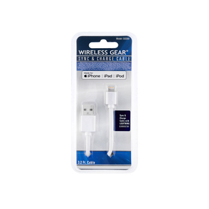 Wireless Gear Sync & Charge Cable, White - 3.2 ft