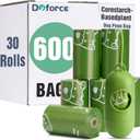 Dyforce Scented Dog Poop Bags,Leak Proof Pet Waste Bags for Dog Walking,Extra Thick and Large Cat Litter Bags for Poop,30 Refill Rolls,600 Bags,9x13",Green