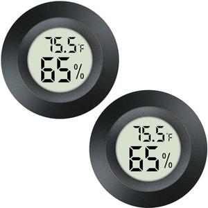 2 Pack Mini Hygrometer Thermometer Gauge Indoor/Outdoor Digital LCD Monitor Humidity Meter for 3D Printers Reptile Terrarium Humidor Jars Fahrenheit/Celsius(℉/℃) by DWEPTU