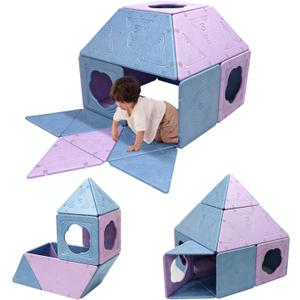 Asweets 18-Piece Magnetic Fort Building Kit for 3+ Kids, 18-pcs various shapes