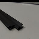 2PCS Shower Door Bottom Seal Strip, Black PVC, 36" Length, Fits 10mm Thick Glass, Prevents Leaks & Water Damage, Easy Installation, No Adhesive Required (Black, 36in for 3/8"(10mm) Door)