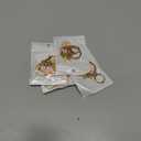 4 x Letter Keychain with Flower & Bee for Women, Girls - Initial Bag Charm for Backpack, Purse, Handbag, or School Bag