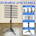 Braiding Hair Rack Standing with 120 Pegs, Height Adjustable 2-Side Hair Divider Metal Hair Braiding Separator Stand, Black