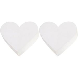 Unomor 2Pcs Heart-Shaped Foam Cake Dummies Set 5.90In Lightweight Cake Models for Wedding Birthday and Party Decoration Practice
