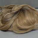 Aisaide Ombre Platinum Brown Highlight Wig with Bangs Long Wavy Layered Wig with Curtain Bangs for White Black Women,Synthetic Ombre Light Brown Layered Long Wavy Shaggy for Women 24inch