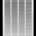 HVAC Premium 18'' x 24'' [Duct Opening] Flat Stamped Steel Return Air Grille - Sidewall and Ceiling - HVAC Vent Duct Cover - White [Outer Dimensions: 19.75''w X 25.75''h]