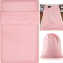 Irenare Self Tan Sleep Sack Reusable Body Self Tanners Lightweight Breathable Tanning Sleeping Sac for Bed Travel Sleeping Bag (Pink)