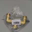 2 Way Hose Splitter, Heavy Duty Brass Nickel Plated Rust Resistant Faucet Manifold, Outdoor Hose Adapter Connector, 3/4-inch GHT Threads