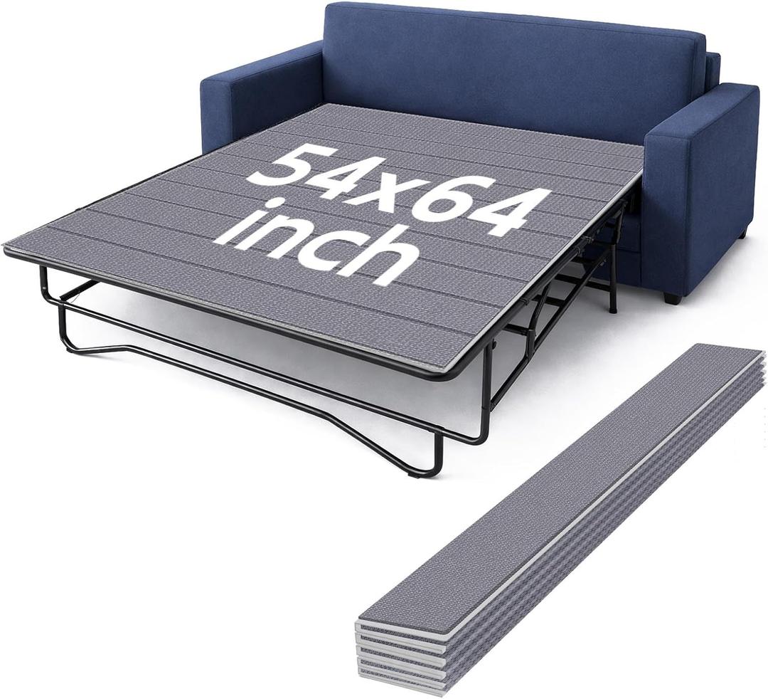 BlissBoard Sleeper Sofa Support Board, Pull Out Couch Cushion Support, 10mm Light and Thin, Quiet & Moisture-Resistant Bed Boards for Under Mattress, Queen Size (64"x54")