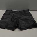 hibshaby Faux Leather Shorts for Women Sexy High Waist Black Pu Leather Shorts (Large)