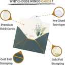 Winoo Design Heavy Duty Thank You Cards with Envelopes - 36 PK - Gold Thank You Notes 4x6 Inches Baby Shower Wedding Cards Small Business Graduation Funeral Bridal Shower (Assortment)