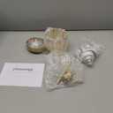 Vintage Battery Operated Wall Sconce with Cute Amber Tulip Glass Lampshade Wireless Rechargeable Battery Powered Wall Light with Remote Control for Bedside Bedroom Doorway