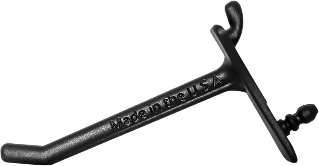 PegPro 2" Hooks Kit for Modern Plastic or Metal Pegboard  Durable Plastic Pegboard Hooks - For Garage, Kitchen, Craft Room, and more (2" Hook - 24 Pack, Black)