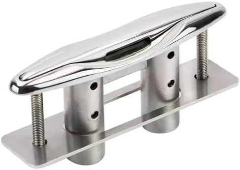 Laorde Pop Up Boat Cleat, 316 Stainless Steel, Retractable Marine Grade Flush Mount Dock Cleat with Backing Plate for Yacht