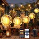 Smart Outdoor String Lights, 100FT G40 LED Outdoor Patio Lights Connectable with 40+2 Shatterproof LED Bulbs, Commercial Grade String Lights APP Control Timer for Backyard Balcony Garden Party
