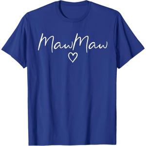 Mawmaw Gifts for Women Grandma Heart Mother's Day Mawmaw T-Shirt,Small
