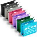 ANSOOK Plastic Hanging File Folders Letter Size, 3 Inch Reinforce Expanding File Folder,12 Pack File Cabinet Folders,Heavy Duty Hanging File Organizer,File Folders Hanging with Tabs (Assorted Color)