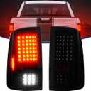 LED Tail Lights Fit for Dodge Ram 1500 2009-2010, 2500 3500 2010, for Ram 1500 2500 3500 2011-2018, 1500 Classic 2019(Only Fit FactoryHalogen Version and 921 Reverse Bulb),Smoke Lens